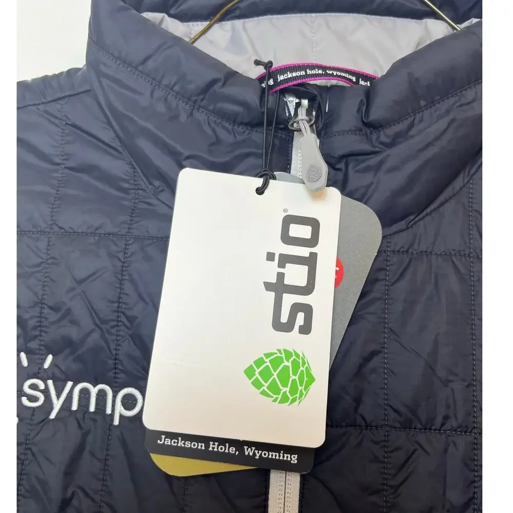 NWT Stio Women’s Large Blue PrimaLoft Water-Resistant Lightweight Zip-Up Vest